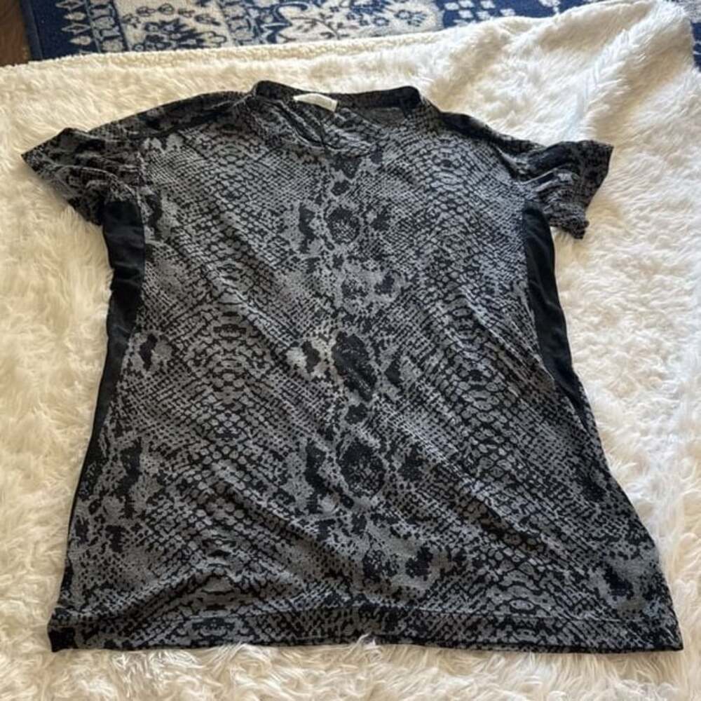 Zara W& B Collection Snake Pattern Black top‎ medium